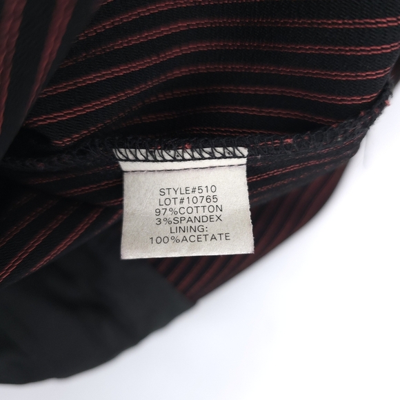 View Red Pin stripe mini dress made in the usa - Picture 15 of 16